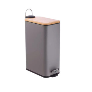 SLMPDB/GR ΜΕΤΑΛΛΙΚΟ ΠΕΝΤΑΛ ΜΕ BAMBOO ΚΑΠΑΚΙ 5L   25*14*28 DES1 ΓΚΡΙ   6