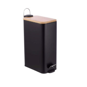SLMPDB/BLK ΜΕΤΑΛΛΙΚΟ ΠΕΝΤΑΛ ΜΕ BAMBOO ΚΑΠΑΚΙ 5L   25*14*28 DES1 ΜΑΥΡΟ DES1  6