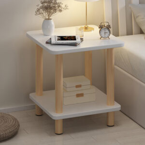 YB4040-WHT15 ΤΡΑΠΕΖΙ ΜΕ ΞΥΛΙΝΑ ΠΟΔΙΑ 40X40CM ΧΡΩΜΑ ΑΣΠΡΟ 5