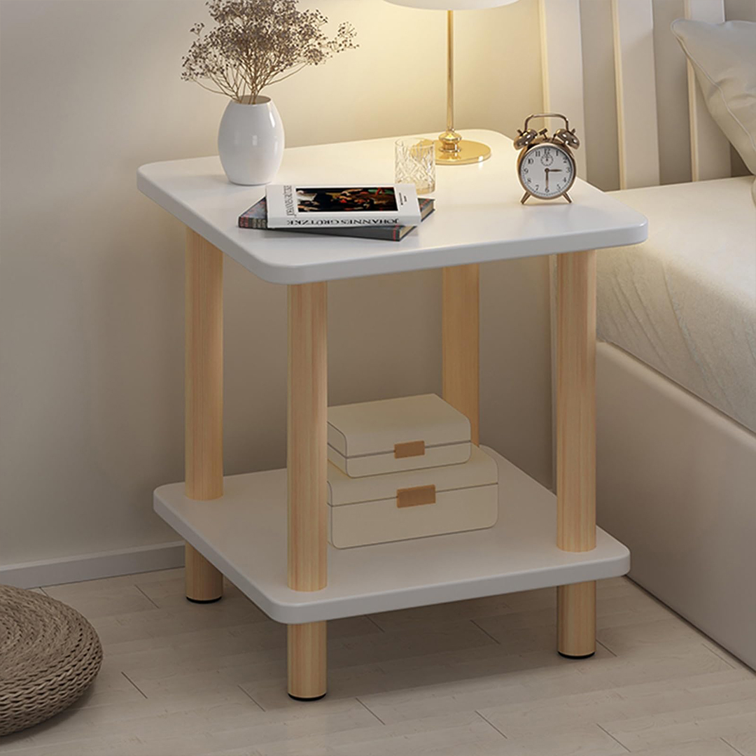 YB4040-WHT15 ΤΡΑΠΕΖΙ ΜΕ ΞΥΛΙΝΑ ΠΟΔΙΑ 40X40CM ΧΡΩΜΑ ΑΣΠΡΟ 5