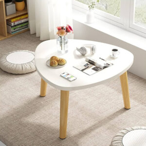 YB4040-WHT09 ΤΡΑΠΕΖΙ ΜΕ ΞΥΛΙΝΑ ΠΟΔΙΑ 40X40CM ΧΡΩΜΑ ΑΣΠΡΟ 5