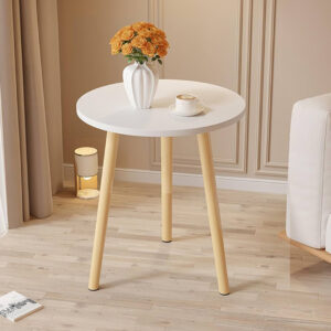 YB4050-WHT03 ΤΡΑΠΕΖΙ ΜΕ ΞΥΛΙΝΑ ΠΟΔΙΑ 40X50CM ΧΡΩΜΑ ΑΣΠΡΟ 5